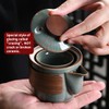 Portable Kungfu Teapot Tea Set, Ceramic Travel Tea for One