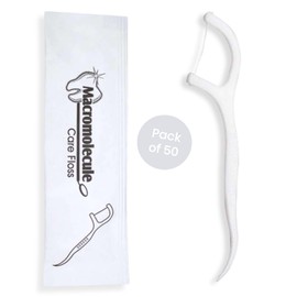 Gadgetime USA Dental Floss Picks (Pack of 50) - Individually Wrapped Oral Care Flossers for Adults & Kids - Travel Dental Picks for Teeth Cleaning & Plaque Removal - No Break & No Shred Floss