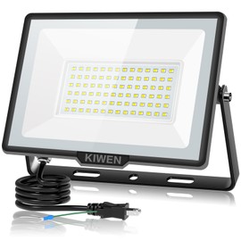 KIWEN LED Floodlight, Outdoor, Waterproof, Work Light, 100 V, 100 W, 15,000 Lumens, High Brightness, 1500 W Equivalent, Flood Light, Outdoor, Ultra Lightweight, 100 V, Ultra-thin, Energy Saving,
