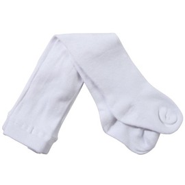 Jefferies Socks Medias de algodón orgánico sin costuras para niñas, Blanco, 24-48 Meses
