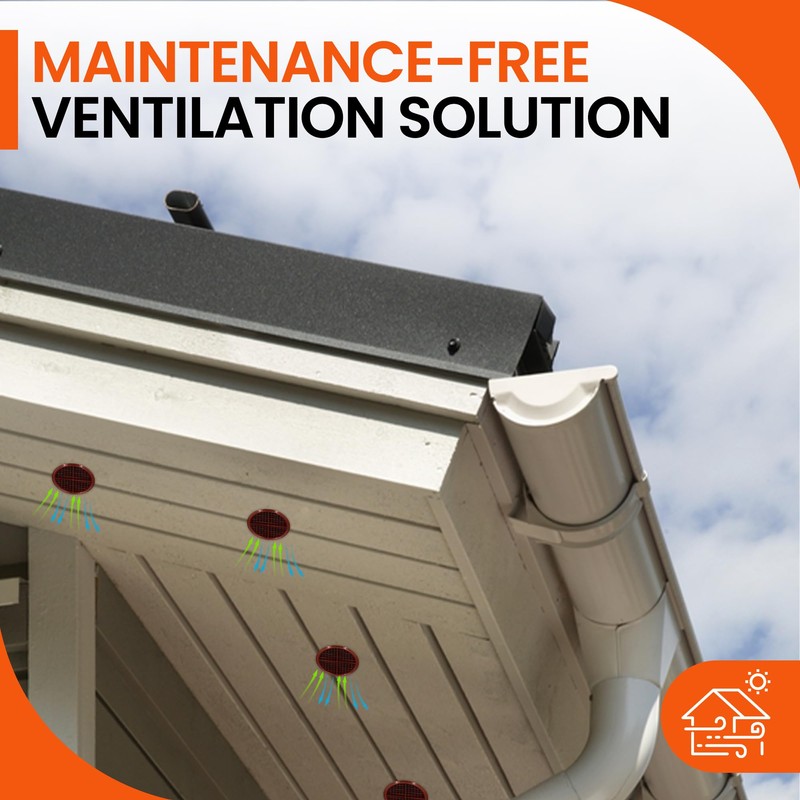 25 x Brown Plastic 70mm Round Soffit Air Vents/UPVC Push