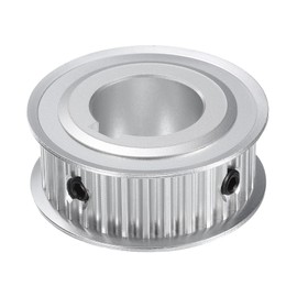 uxcell 5M-32T-1B Timing Belt Pulley 1" Bore, 32 Teeth Aluminum Alloy Synchronous Wheel with Keyway, Pitch 5mm Tooth for 15mm Width Belt