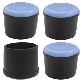cyclingcolors Pack of 4 Round Tube End Caps Teflon Chair Furniture Table Black (12 mm)