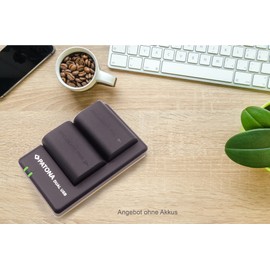 Patona USB Dual Ladegerät 1968 - kompatibel mit Akku Canon LP-E6 LP-E6N LP-E6NH