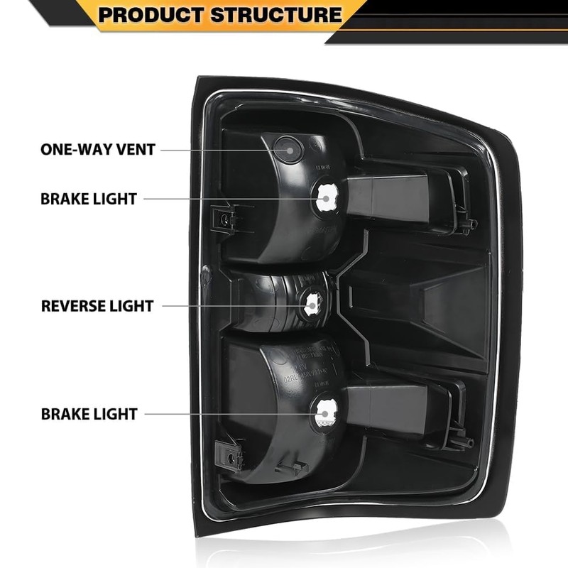 CNNELL Rear Tail Light Assembly Clear Euro Compatible With 2016-2019