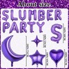 Slumber Party Supplies for Girls Purple, 19 Pieces Pajamas Decorations