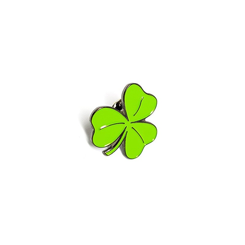 Mainly Metal Green Enamel Pin Badge Brooch Lucky Irish Shamrock