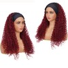 1B/99J Headband Wig Human Hair Deep Wave 12 Inches Ombre