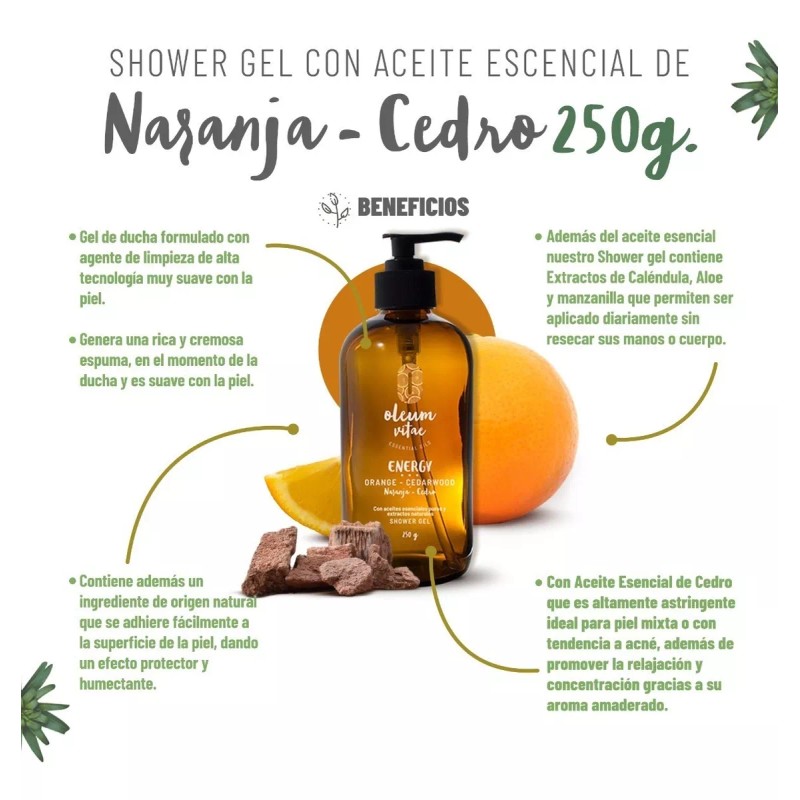 Oleum Vitae Gel De Ducha Cn Aceite De Naranja -