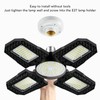 LED Garage Lights Foldable 4 Leaves 100W High Brightness Energy