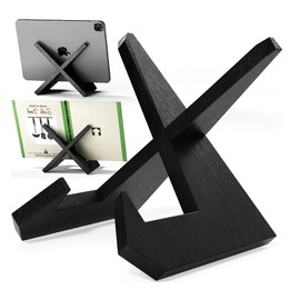  Recipe Book Stand for Cookbook, Wooden Kitchen iPad and Book Holder for Display Stand, Cook Book Stand for Reading Hands Free