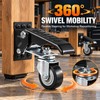 Retractable Workbench Caster Wheels for Heavy-Duty Tables – 4-Pack with