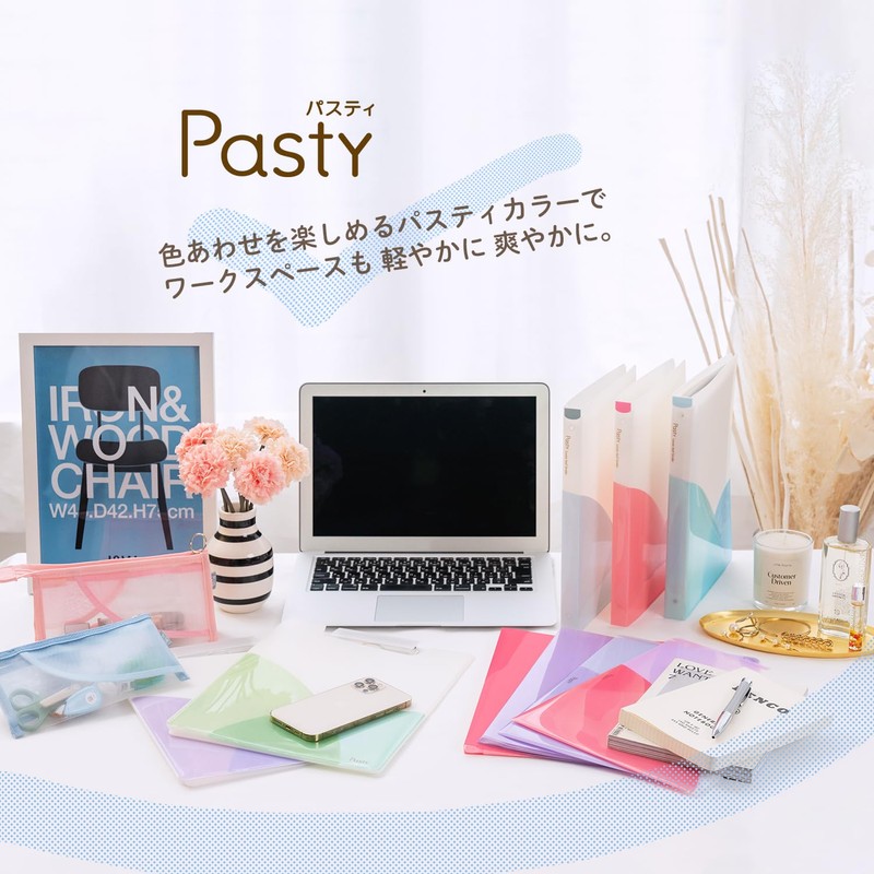 Plus Clear File A4 Vertical 20 Pockets Pasty Fruit Gelato