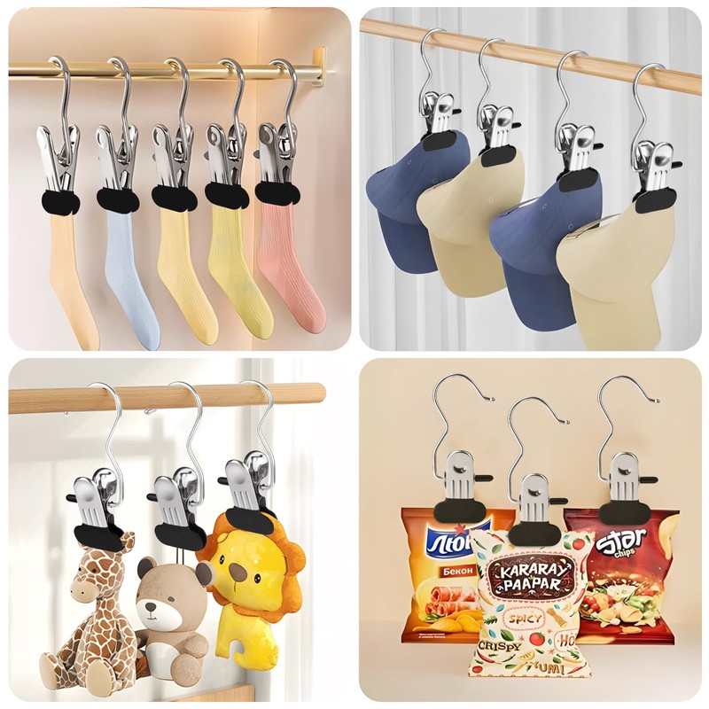 Clothes Pins 25-Pack Laundry Hook Hangers Clothes Hanger Clips for