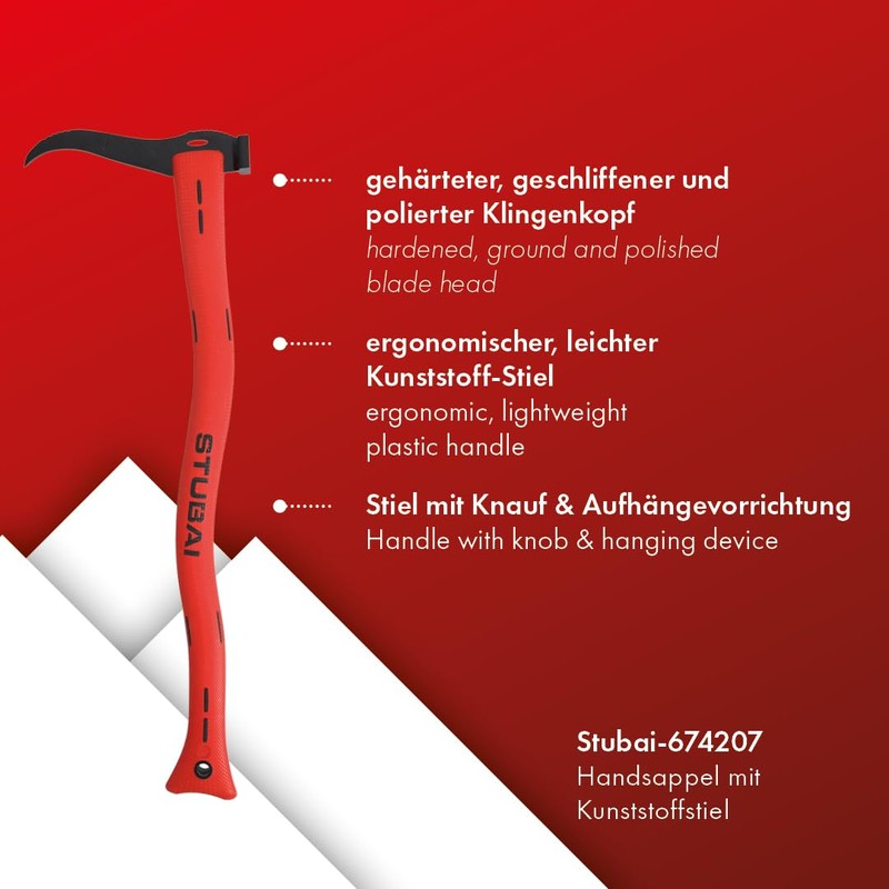 Stubai Professional Forestry Tools Handsappel (Hookaroon Hammer Poll) Made in
