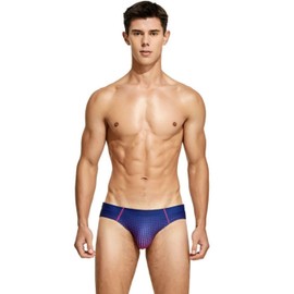 Wayonge Men's Swimwear Men Swim Pants for Beach Vacation and Hot Spring Mens Swimming Briefs, Dark Blue, Medium