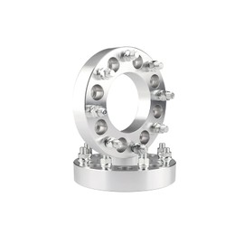 2pcs 8x6.5 to 8x180 Wheel Adapters, 1.5 Inch 8x165.1 to 8x180 Wheel Adapters 117mm Center core for 1999-2010 Silverado Sierra 2500 3500 HD with M14x1.5 Studs, Chrome