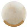 VANZARLA Gold Modern Wall Sconces for Bathroom, 1-Light Alabaster Sconce