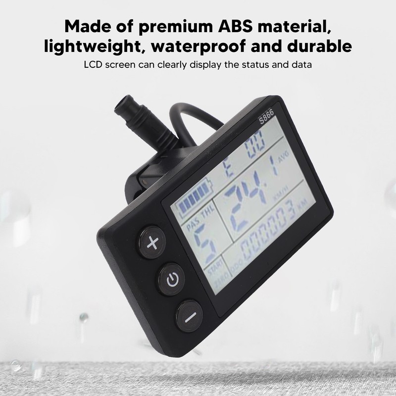 Electric Scooter Conversion LCD Display with 6P Waterproof Connector Mountain