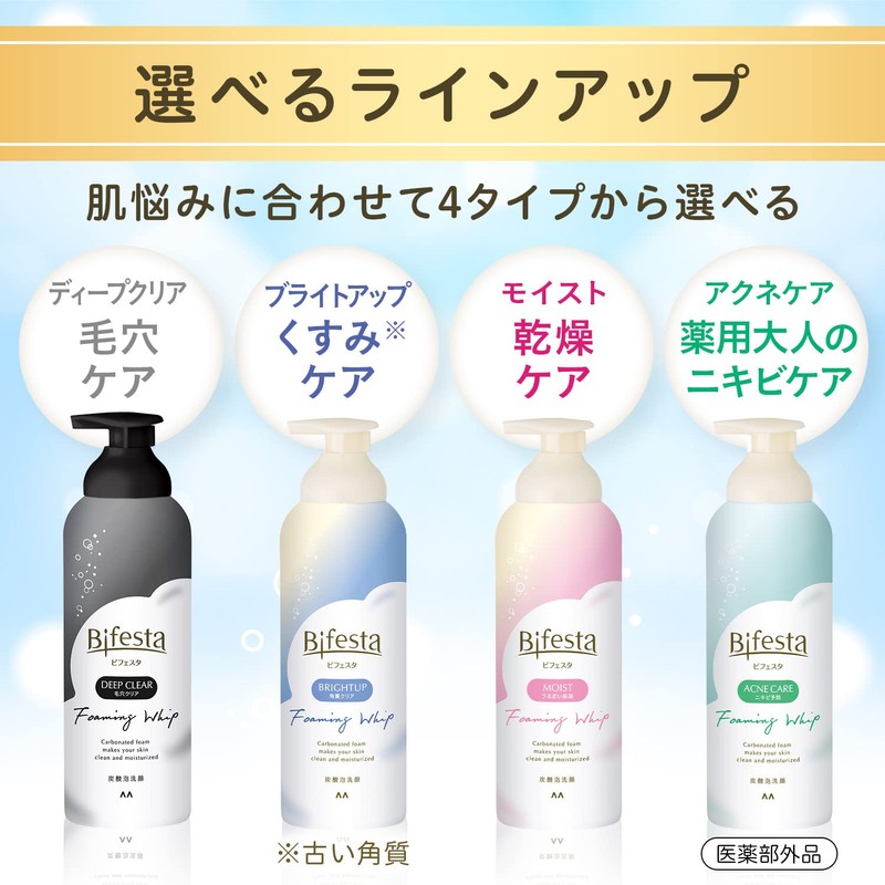 Bifesta Carbonated Foam Face Wash Control Care Foaming Face Cleansing
