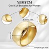 YBMYCM Chunky Gold Bangle Bracelets for Women Wide Chunky Cuff