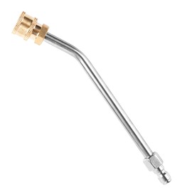 GRESTOAL Pressure Washer Gutter Cleaner Attachment, 30 Degree Washer Gutter Rod, 7 Inch Curved Extension Wand, 1/4 Inch Quick Connect, 5000 PSI