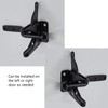 Pair of Black Self Locking Gate Latch Automatic Gravity Lever
