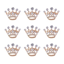 VICASKY 12pcs Crown Brooch Pin Crown Brooch Silver Crystal Brooches Scarves Buckle Collar Pin Crown Brooch Crown Brooch Gold Corsage Bouquet Kit Wedding Party Pageant Brooch, Alloy and crystal