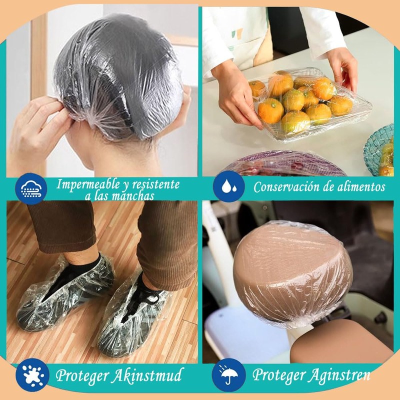 Lumbor37 Gorro de Ducha Desechable, 100pcs Gorro de Ducha Desechable-Multiusos