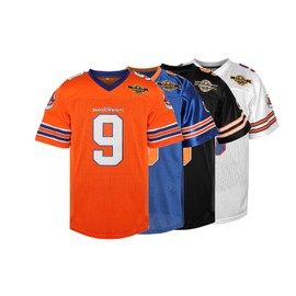 Men 9 Bobby Boucher Football Jersey The Waterboy Mud Dawgs Movie Jersey Adam Sandler(Orange,Medium)