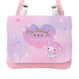 Sanrio 102164 My Melody Pocket Pouch with Shoulder Bag, Personal Goods, Polyester, Approx. Width 5.5 x Depth 0.4 x Height 4.7 inches (14 x 1 x 12 cm), Includes Name Space Inside for Children