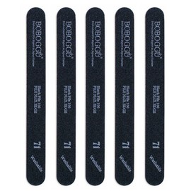 Boboku Pro Nail File Strong 100 71, Black, 5 Pieces / 보보꾸 프로 손톱파일 강함 100 71, 블랙, 5개