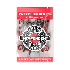 INDEPENDENT 1 PHILLIPS (RED/BLACK) Skateboard Skate Hardwear Screw Nut