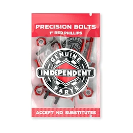 INDEPENDENT 1 PHILLIPS (RED/BLACK) Skateboard Skate Hardwear Screw Nut