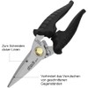 stedi 18 cm scissors, high-performance multi-purpose scissors with finely serrated