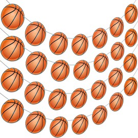 Basketball Banners 4PCS Basketball Themed Party Decorations Pre-Strung Basketball Game Party Banners Sport Theme Decorations for Kids Teenagers Boys Men Birthday Baby Shower Supplies