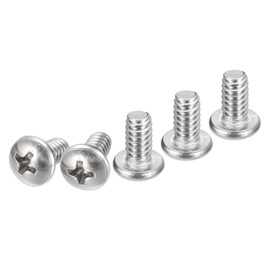 DTGN #10-24x3/8" Pan Head Machine Screws, 50Pcs 304 Stainless Steel, Phillips Drive, UNC Full Thread, Bright Finish, Screws Bolts Kit