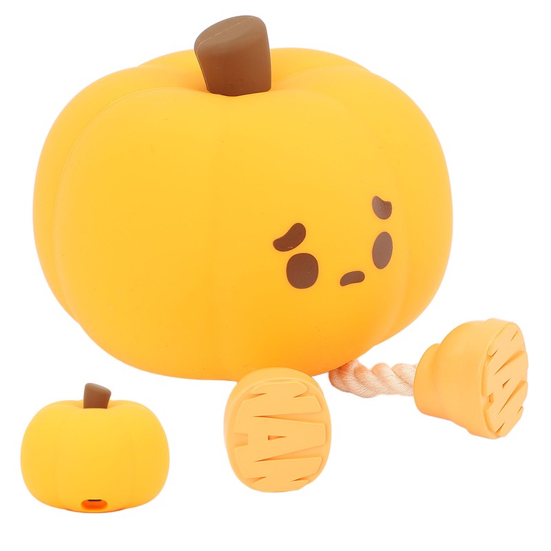 Cute Night Light Tap Control Dimmable Rechargeable Pumpkin Shape Bedside