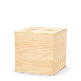 HCHANGEN Adults Piggy Bank Creative for Real-Money, Natural Wood Money Box, Can Only Save The Piggy Bank That Cannot be Taken Out (Natural, 4.72inches)