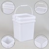 AnnkkyUS 4-Pack 4.8 Gallon Square Bucket with Lid, Plastic Bucket