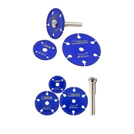 SHDIATOOL Diamond Cut-off Wheel 30/40/50MM, 6MM Rounded Shank, 1MM Thickness, 6pcs, Suitable for Iron, Marble, Granite, Alloy