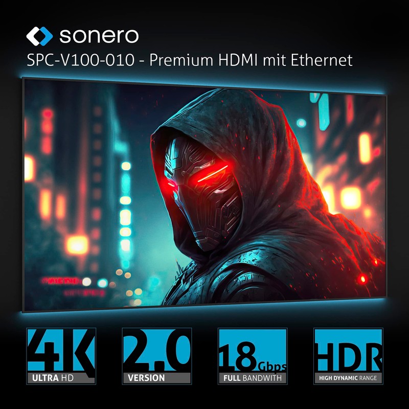 Sonero® 4K USB-C auf HDMI Kabel, HDMI Stecker auf USB-C