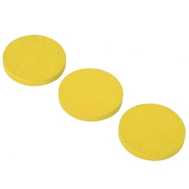 50pcs Wooden Colorful Discs, Unfinished Blank Counting Wood Slices for Wedding Décor, DIY Art Craft, Ornaments, Scrapbook, Plaques (Yellow-Round)