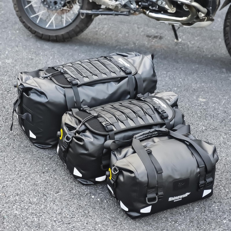 Rhinowalk Motorcycle Saddle Bag 65L – Extra-Large Waterproof Touring Tail