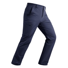 TACVASEN Men's Hiking Cargo Pants Casual Climbing Lightweight Quick Dry Outdoor Water Resistant Fishing Work Pants Navy 38