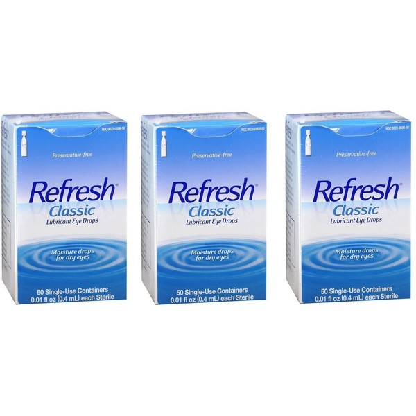Refresh Classic Preservative free Drops 50 x 0.01oz(3 Pack)