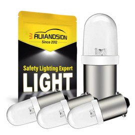 Ruiandsion BA9S LED Bulb 120V AC/DC Miniature Bayonet 9mm BA9s Base LED Replacement Bulb for Indicator Pilot Light,White (Pack of 4)