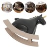 Rocking Horse Statue Black Small 13.5x4.5x14.5cm/5.3x1.8x5.7 Decorative Horse Sculpture Crafts