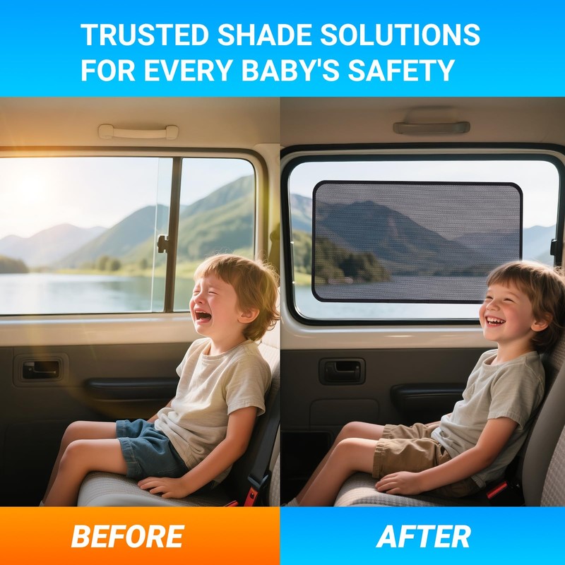 Sonnenschutz Auto Baby,Sonnenschutz Auto Seitenscheib,Autofenster Frontscheibe Verdunkeln Transparenz,Universelle Seiten Heckscheibe