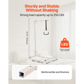 VEVOR Trapeze Bar for Bed Mobility, Heavy-Duty Steel Free Standing Trapeze Bar 250 LBS Weight Capacity, Hospital Bed Pull Up Assist for Elderly & Disabled, Ideal for Hospitals, Nursing Home, Home Care